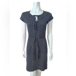 VINTAGE 70s Diane Von Furstenberg Navy Patterned Dress Size 4